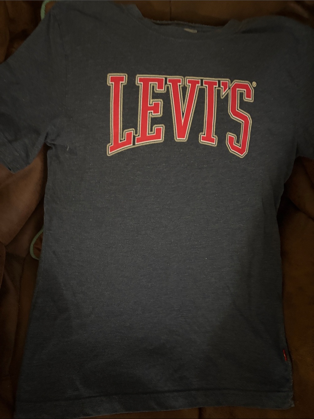Levi's Dark Blue Short Sleeve Tee with Red Logo